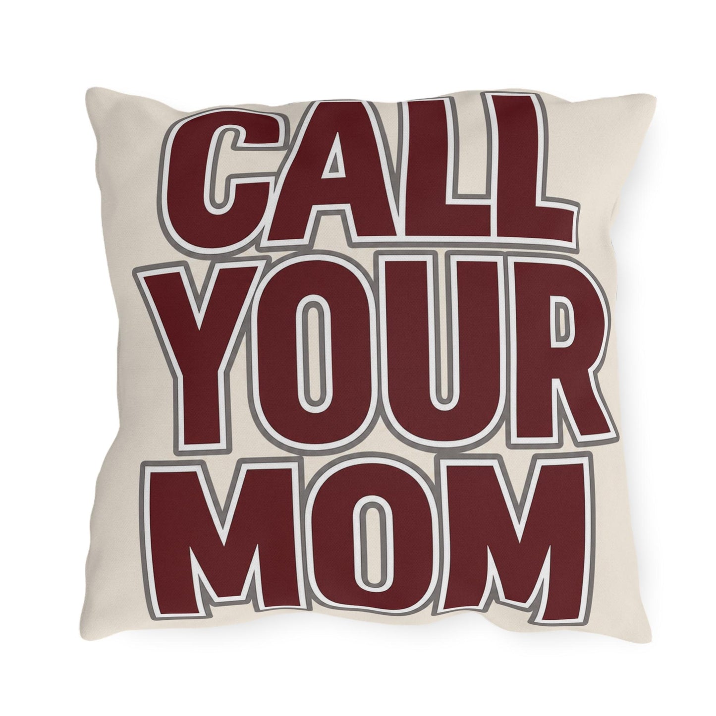 Call Your Mom outdoor pillow | Go To Class typography throw pillow