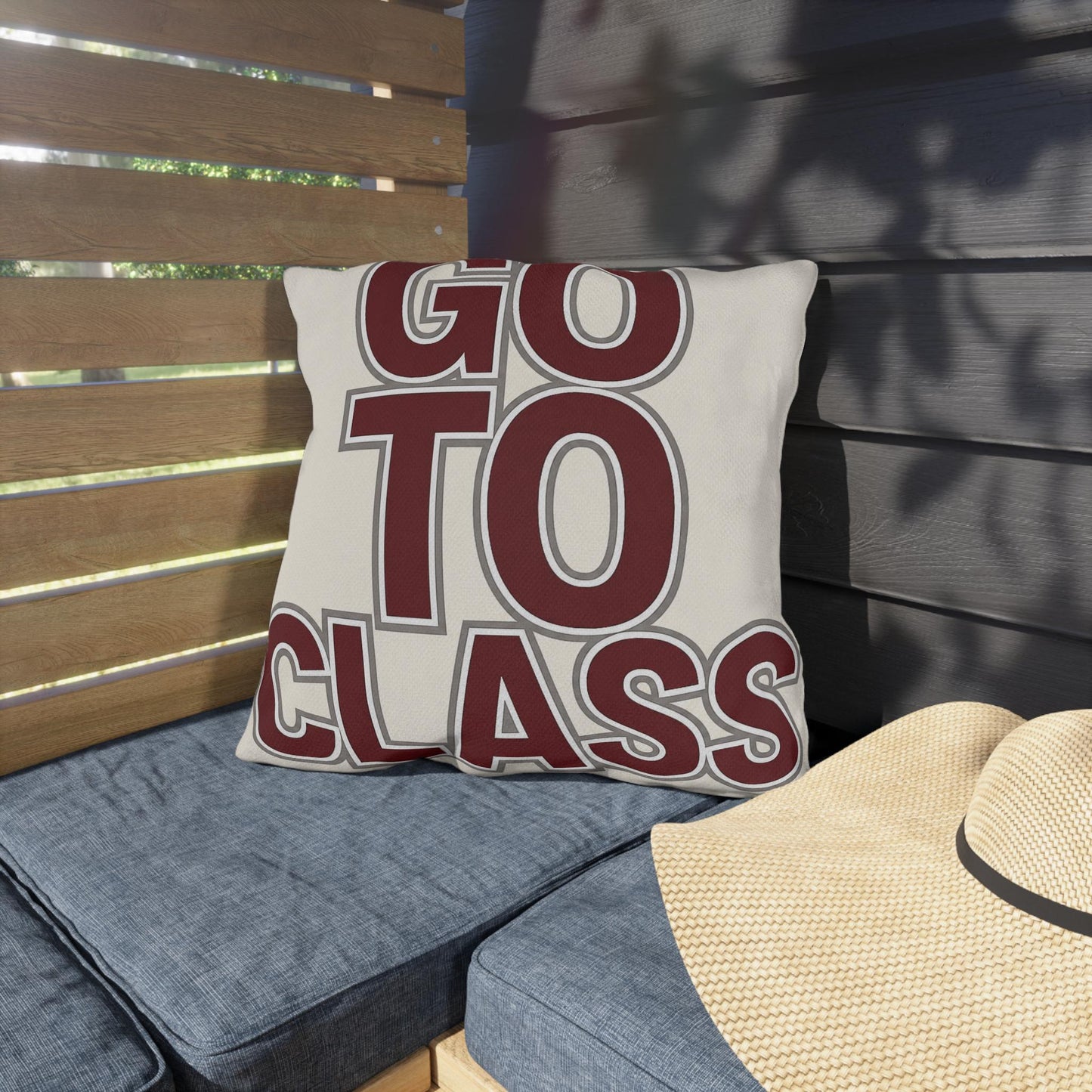 Call Your Mom outdoor pillow | Go To Class typography throw pillow