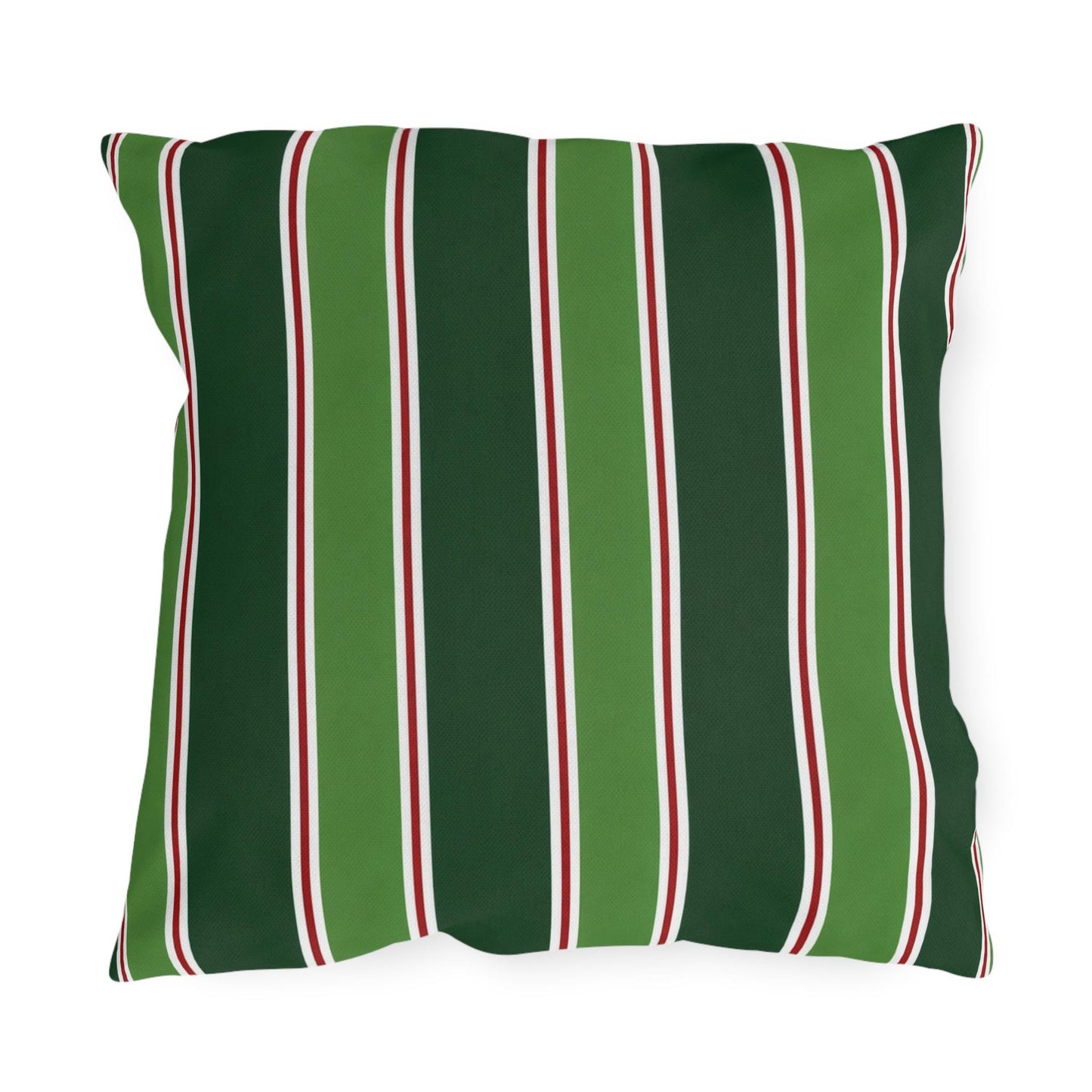 Green Stripe Outdoor Pillow | Patio Cushion, Striped Garden Decor