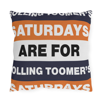 Saturdays Are For Rolling Toomer's Outdoor Pillow | Auburn Colors, Tailgate Decor