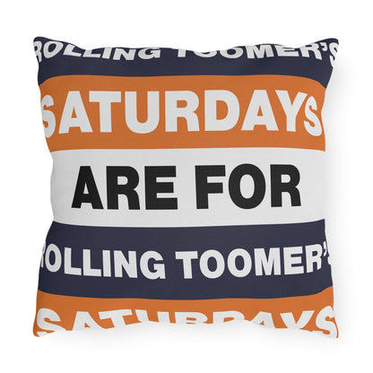 Saturdays Are For Rolling Toomer's Outdoor Pillow | Auburn Colors, Tailgate Decor