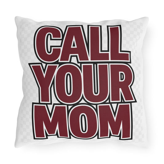 Bold Maroon Text 'Go To Class' | Outdoor Pillow