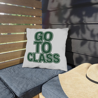Go To Class pillow | Call Your Mom throw pillow, bold green text decorative pillow