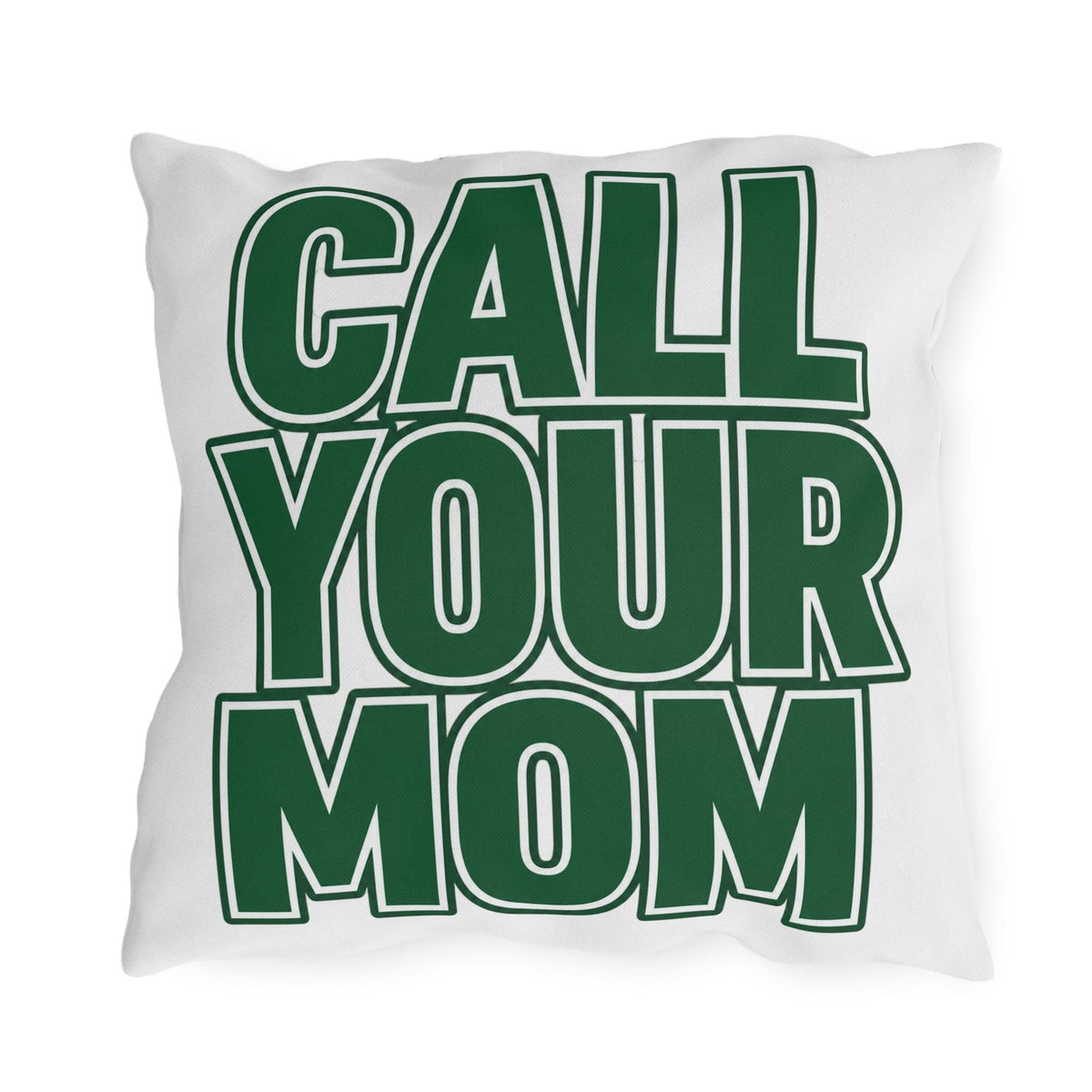 Go To Class pillow | Call Your Mom throw pillow, bold green text decorative pillow