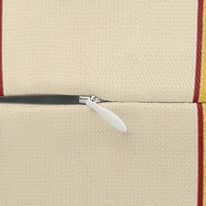 Green and Cream Striped Lumbar Pillow | Retro Stripe Accent Pillow