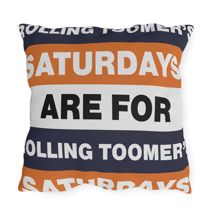 Saturdays Are For Rolling Toomer's Outdoor Pillow | Auburn Colors, Tailgate Decor