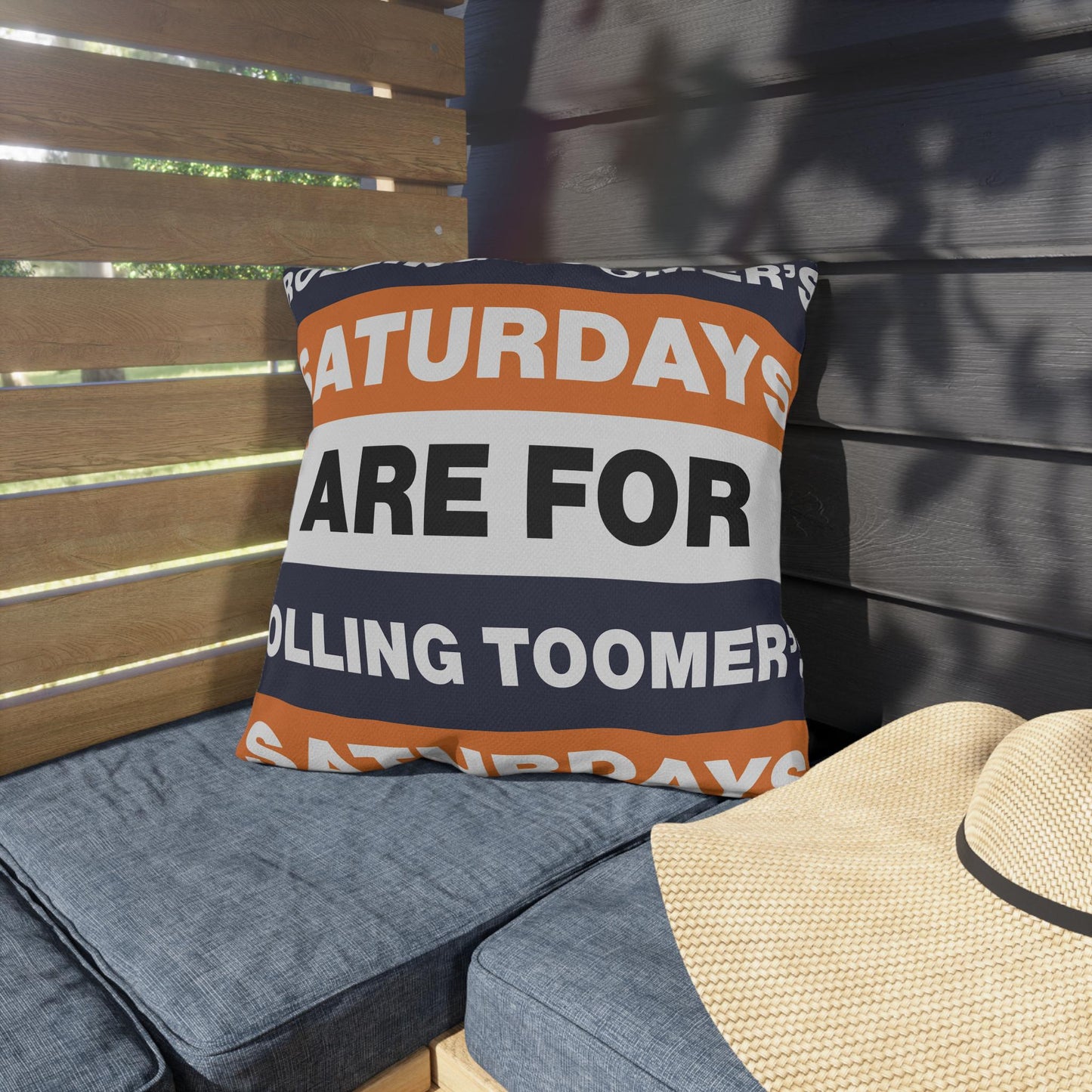 Saturdays Are For Rolling Toomer's Outdoor Pillow | Auburn Colors, Tailgate Decor