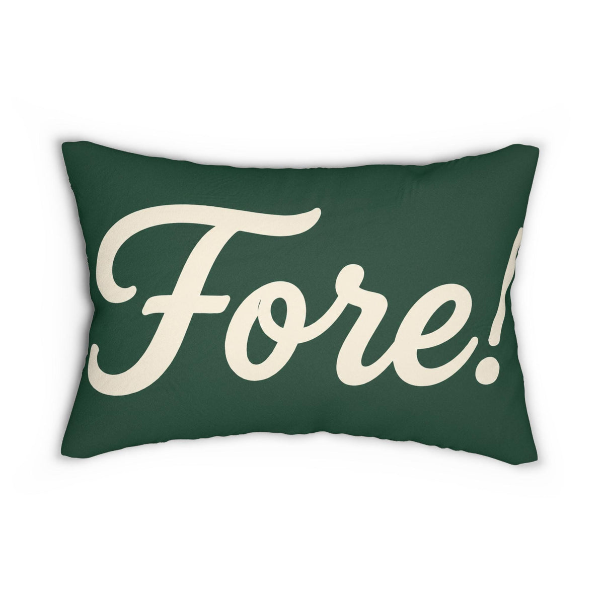 Fore! Lumbar Pillow | Golf Script Typography